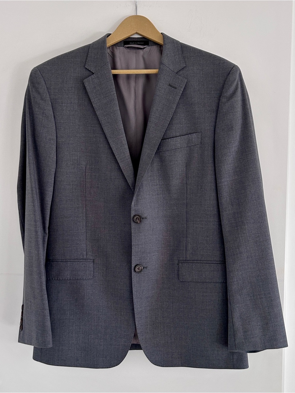 LAUREN RALPH LAUREN Gray Sport Coat Suit Blazer 42R 100% Wool Slim Fit Preppy